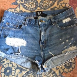 UO Distressed Denim Shorts